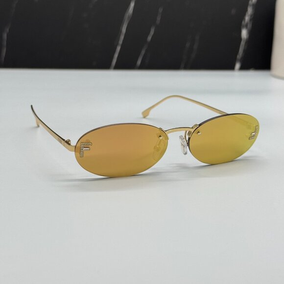 NEW FENDI FE4075US 30L GOLD SUNGLASSES WOMEN FENDI main image 8